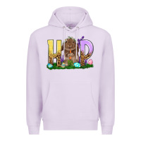 Lilac Hop Rabbit Easter Day Premium Hoodie - HowdyJamesFarm