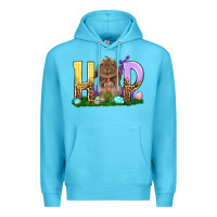Ocean Blue Hop Rabbit Easter Day Premium Hoodie - HowdyJamesFarm