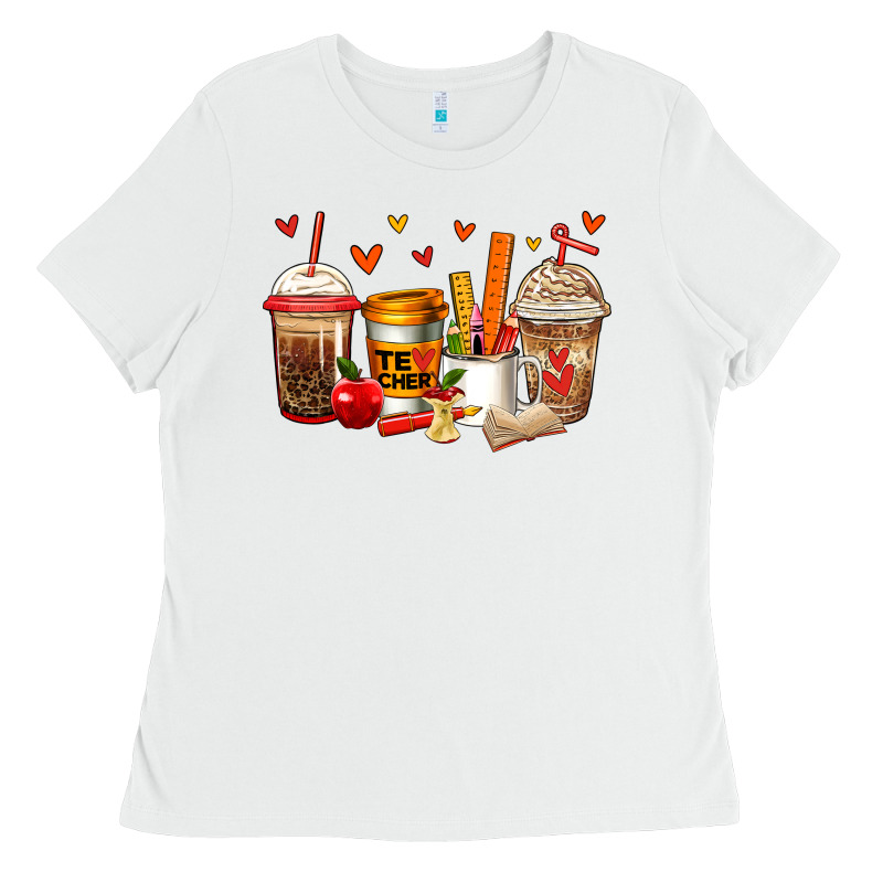 Teacher Coffee Cups Ladies Tee by Jasminsmagicworld | Teevron