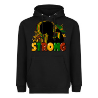 Black She is strong Black History Heavyweight Hoodie - HowdyJamesFarm