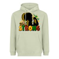 Matcha She is strong Black History Heavyweight Hoodie - HowdyJamesFarm