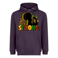 Plum She is strong Black History Heavyweight Hoodie - HowdyJamesFarm