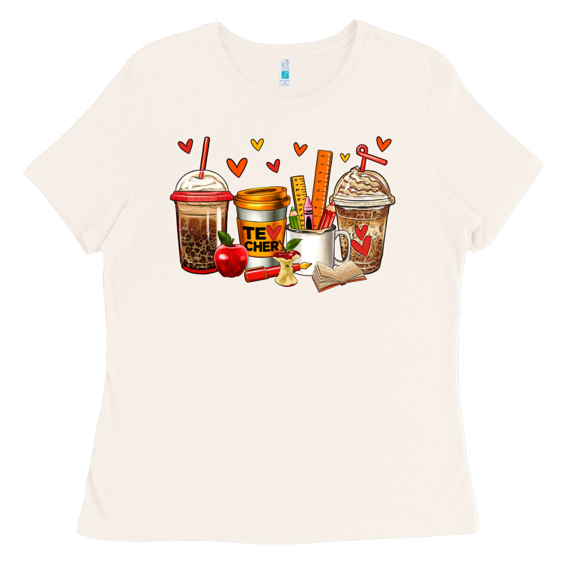 Teacher Coffee Cups Ladies Tee by Jasminsmagicworld | Teevron