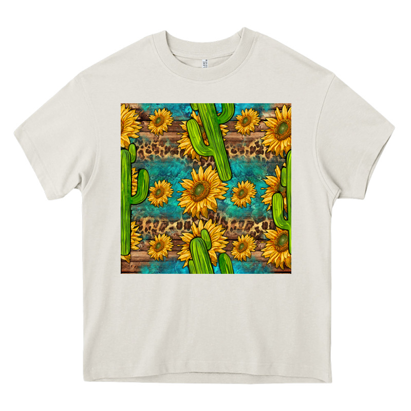 Sunflower And Cactus Seamless Pattern Heavy Core Tee by BundleAndBundleShop | Teevron