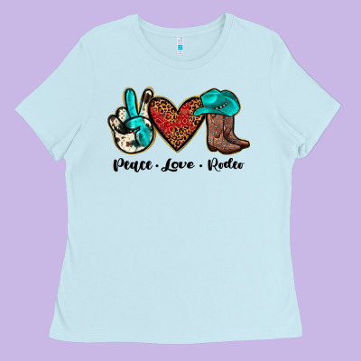 Peace Love Rodeo Ladies Tee Designed By Jahusdesignshop