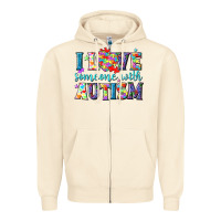 I Love Someone With Autism Zipper Hoodie | Teevron