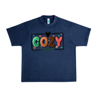 Navy cozy season Urban Heavy Tee - MaliasSmallBusiness
