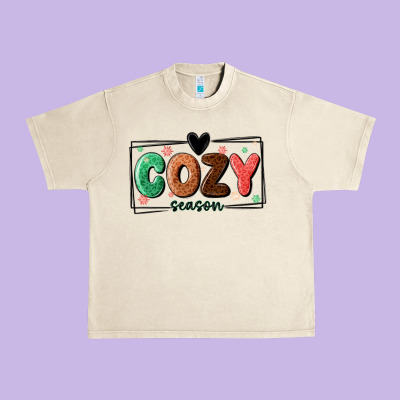 Cozy Season Urban Heavy Tee Designed By Maliassmallbusiness
