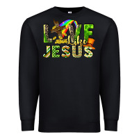 Black Love like Jesus Premium Sweatshirt - CowGirlArtShop