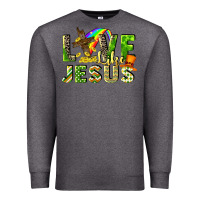 Charcoal Heather Love like Jesus Premium Sweatshirt - CowGirlArtShop