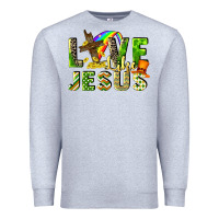 Heather Grey Love like Jesus Premium Sweatshirt - CowGirlArtShop