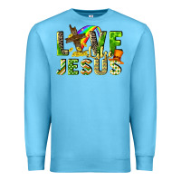 Ocean Blue Love like Jesus Premium Sweatshirt - CowGirlArtShop