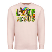Pale Pink Love like Jesus Premium Sweatshirt - CowGirlArtShop