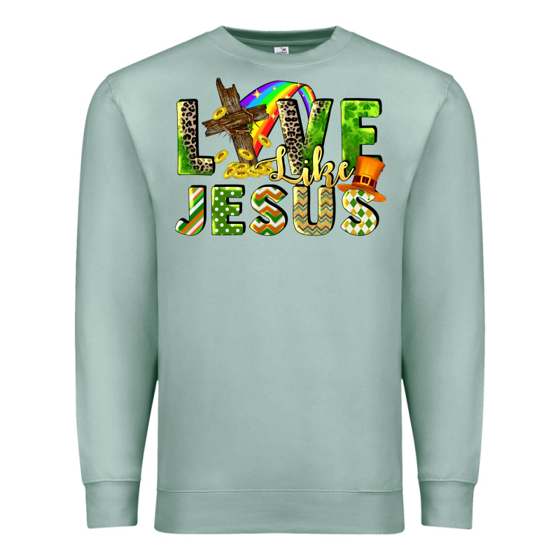 Love Like Jesus Premium Sweatshirt by CowGirlArtShop | Teevron
