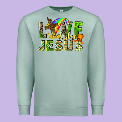 Love Like Jesus Premium Sweatshirt Designed By Cowgirlartshop