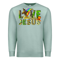 Seafoam Love like Jesus Premium Sweatshirt - CowGirlArtShop