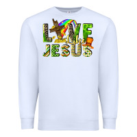 White Love like Jesus Premium Sweatshirt - CowGirlArtShop