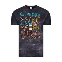 Cloud Black give me coffee with a side of jesus Vintage Tee - JahusDesignShop