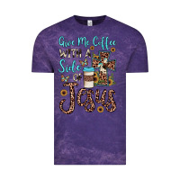Cloud Purple give me coffee with a side of jesus Vintage Tee - JahusDesignShop