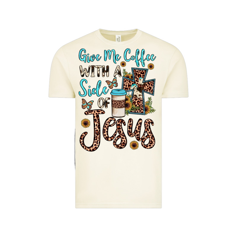 Give Me Coffee With A Side Of Jesus Vintage Tee by JahusDesignShop | Teevron