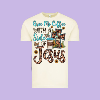 Give Me Coffee With A Side Of Jesus Vintage Tee Designed By Jahusdesignshop
