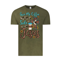 Vintage Olive give me coffee with a side of jesus Vintage Tee - JahusDesignShop