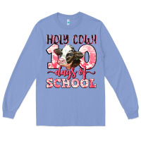 Colony Blue holy cow 100 days of school Long Sleeve Tee - LillyAllenDesigns