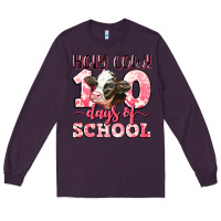 Plum holy cow 100 days of school Long Sleeve Tee - LillyAllenDesigns