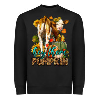 Black Hey There Pumpkin Fall Heavyweight Sweatshirt - LillyAllenDesigns
