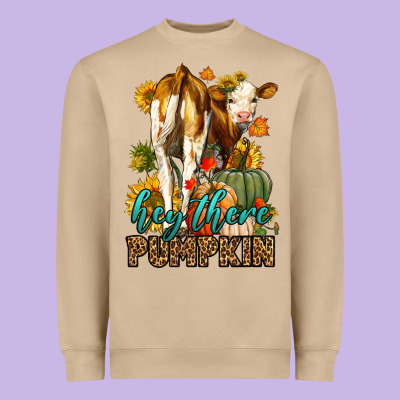 Hey There Pumpkin Fall Heavyweight Sweatshirt Designed By Lillyallendesigns