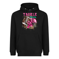 Black Tackle Cancer Heavyweight Hoodie - HowdyJamesFarm