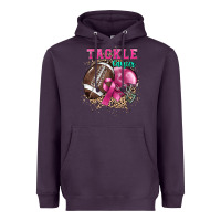 Plum Tackle Cancer Heavyweight Hoodie - HowdyJamesFarm