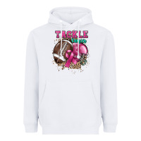 White Tackle Cancer Heavyweight Hoodie - HowdyJamesFarm