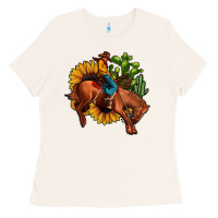 Bone rodeo cowboy sunflower cactus Ladies Tee - JahusDesignShop