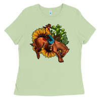 Matcha rodeo cowboy sunflower cactus Ladies Tee - JahusDesignShop