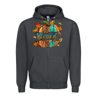 Smoke Blessed pumpkin Zipper Hoodie - NancyCooperArtShop