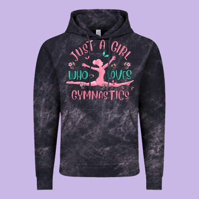 Just A Girl Who Loves Gymnastics Vintage Hoodie Designed By Maliassmallbusiness
