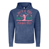 Vintage Denim just a girl who loves gymnastics Vintage Hoodie - MaliasSmallBusiness