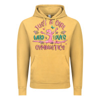 Vintage Mustard just a girl who loves gymnastics Vintage Hoodie - MaliasSmallBusiness