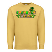 Antique Gold St. Patrick's Shamrock farm Premium Sweatshirt - CowGirlArtShop