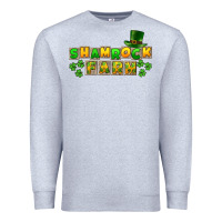 Heather Grey St. Patrick's Shamrock farm Premium Sweatshirt - CowGirlArtShop
