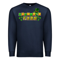 Navy St. Patrick's Shamrock farm Premium Sweatshirt - CowGirlArtShop