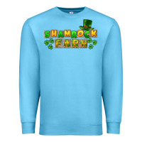 Ocean Blue St. Patrick's Shamrock farm Premium Sweatshirt - CowGirlArtShop