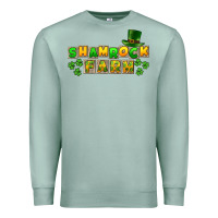 Seafoam St. Patrick's Shamrock farm Premium Sweatshirt - CowGirlArtShop
