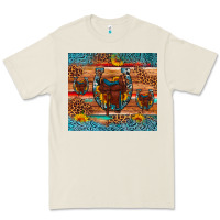 Bone saddle horseshoe leopard sunflower Premium Tee - Artiststas