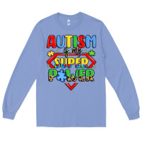 Colony Blue autism is my superpower Long Sleeve Tee - LillyAllenDesigns
