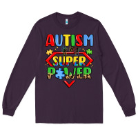 Plum autism is my superpower Long Sleeve Tee - LillyAllenDesigns