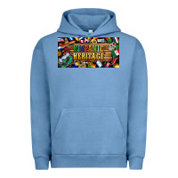 Pigment Pebble Blue hispanic heritage license plate Urban Hoodie - BundleAndBundleShop