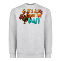 Heather Grey It's All About The Ball Heavyweight Sweatshirt - LillyAllenDesigns