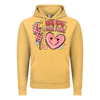 Vintage Mustard happy valentine heart Vintage Hoodie - MaliasSmallBusiness